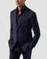 Eton Uni Color Signature Twill Subtle Contrast Details Overhemd Dark Navy