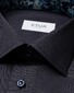 Eton Uni Color Signature Twill Subtle Contrast Details Overhemd Dark Navy