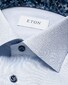 Eton Uni Color Signature Twill Subtle Contrast Details Overhemd Licht Blauw