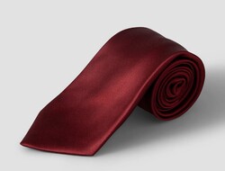 Eton Uni Color Silk Satin Das Donker Rood