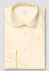 Eton Uni Color Soft Touch Airy Cotton Tencel Overhemd Geel