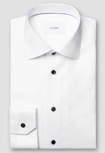 Eton Uni Color Soft Touch Signature Twill Overhemd Wit