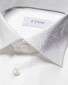 Eton Uni Color Textured Oxford Weave Soft Lightweight Cotton Tencel Shirt White