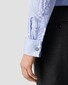 Eton Uni Cotton Luxury Signature Twill French Cuffs Overhemd Licht Blauw