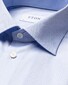 Eton Uni Cotton Luxury Signature Twill French Cuffs Overhemd Licht Blauw