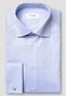 Eton Uni Cotton Luxury Signature Twill French Cuffs Overhemd Licht Blauw