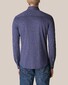 Eton Uni Cotton Pique Knitted Shirt Navy