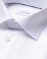 Eton Uni Cotton Rich Diagonal Textured Twill Shirt White