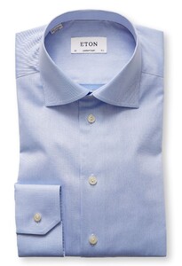 Eton Uni Cutaway Signature Twill Overhemd Licht Blauw