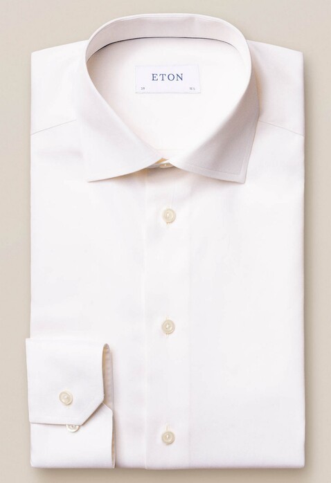 Eton Uni Cutaway Signature Twill Overhemd Off White