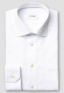 Eton Uni Cutaway Signature Twill Overhemd Wit