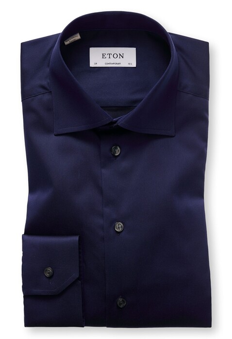 Eton Uni Cutaway Signature Twill Shirt Navy