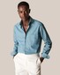 Eton Uni Denim Corozo Buttons Overhemd Blauw