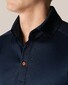 Eton Uni Filo di Scozia Jersey Knit Contrast Buttons Poloshirt Navy