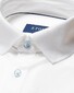 Eton Uni Filo di Scozia Jersey Knit Contrast Buttons Poloshirt White