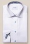 Eton Uni Fine Contrast Pattern Shirt White