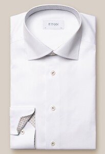 Eton Uni Fine Signature Twill Overhemd Wit