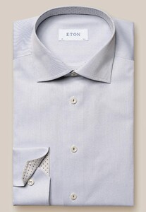 Eton Uni Fine Signature Twill Shirt Light Grey