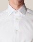 Eton Uni Fine Textured Cotton Lyocell Stretch Shirt White