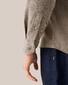 Eton Uni Flanel Button Down Organic Cotton Horn Effect Buttons Overhemd Bruin