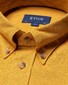 Eton Uni Flanel Button Down Organic Cotton Horn Effect Buttons Overhemd Geel