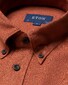 Eton Uni Flanel Button Down Organic Cotton Horn Effect Buttons Overhemd Rood