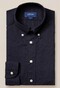 Eton Uni Flanel Button Under Overhemd Navy