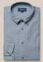 Eton Uni Flannel Button Down Organic Cotton Horn Effect Buttons Shirt Blue