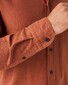 Eton Uni Flannel Button Down Organic Cotton Horn Effect Buttons Shirt Red