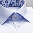 Eton Uni Floral Contrast Overhemd Licht Blauw