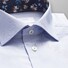 Eton Uni Floral Contrast Overhemd Pastel Blauw Melange