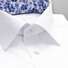 Eton Uni Floral Contrast Overhemd Wit