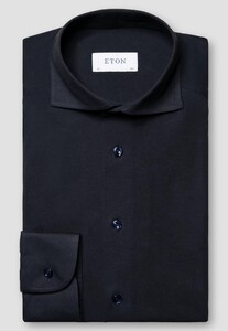Eton Uni Four-Way Stretch Shirt Navy
