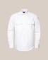 Eton Uni Heavy Denim Twill Double Breast Pocket Overshirt White