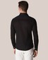 Eton Uni Knitted Piqué Overhemd Zwart