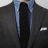Eton Uni Knitted Silk Tie Black