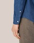 Eton Uni Lightweight Denim Button Down Overhemd Midden Blauw