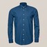 Eton Uni Lightweight Denim Button Down Overhemd Midden Blauw