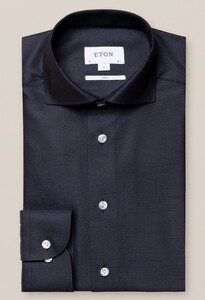 Eton Uni Merino Twill Shirt Navy