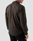 Eton Uni Merino Wool Dual Large Chest Pockets Overshirt Brown