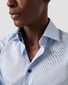 Eton Uni Organic Cotton Signature Twill Floral Contrast Details Shirt Light Blue