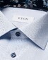 Eton Uni Organic Cotton Signature Twill Floral Contrast Details Shirt Light Blue