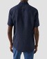 Eton Uni Organic Linen Short Sleeve Shirt Navy