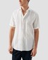 Eton Uni Organic Linen Short Sleeve Shirt White