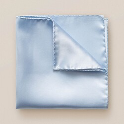 Eton Uni Pocket Square Licht Blue Melange