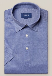 Eton Uni Polo Oxford Piqué Polo Blauw