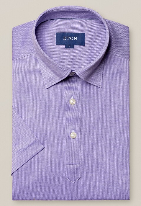 Eton Uni Polo Oxford Pique Poloshirt Purple