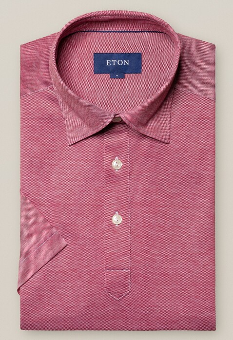 Eton Uni Polo Oxford Pique Poloshirt Red