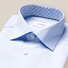 Eton Uni Poplin Fine Contrast Overhemd Licht Blauw