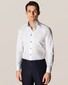 Eton Uni Poplin Fine Contrast Overhemd Wit